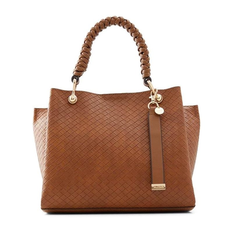 Woven-effect tote